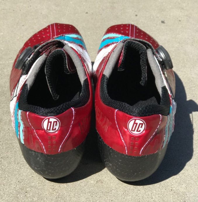 bont helix cycling shoes in red and white review