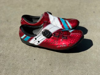 bont helix cycling shoes in red and white review