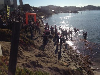 Morro Bay Triathlon start on Mother's Beach