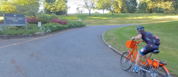 biketown council hill climb heavy bike how fast